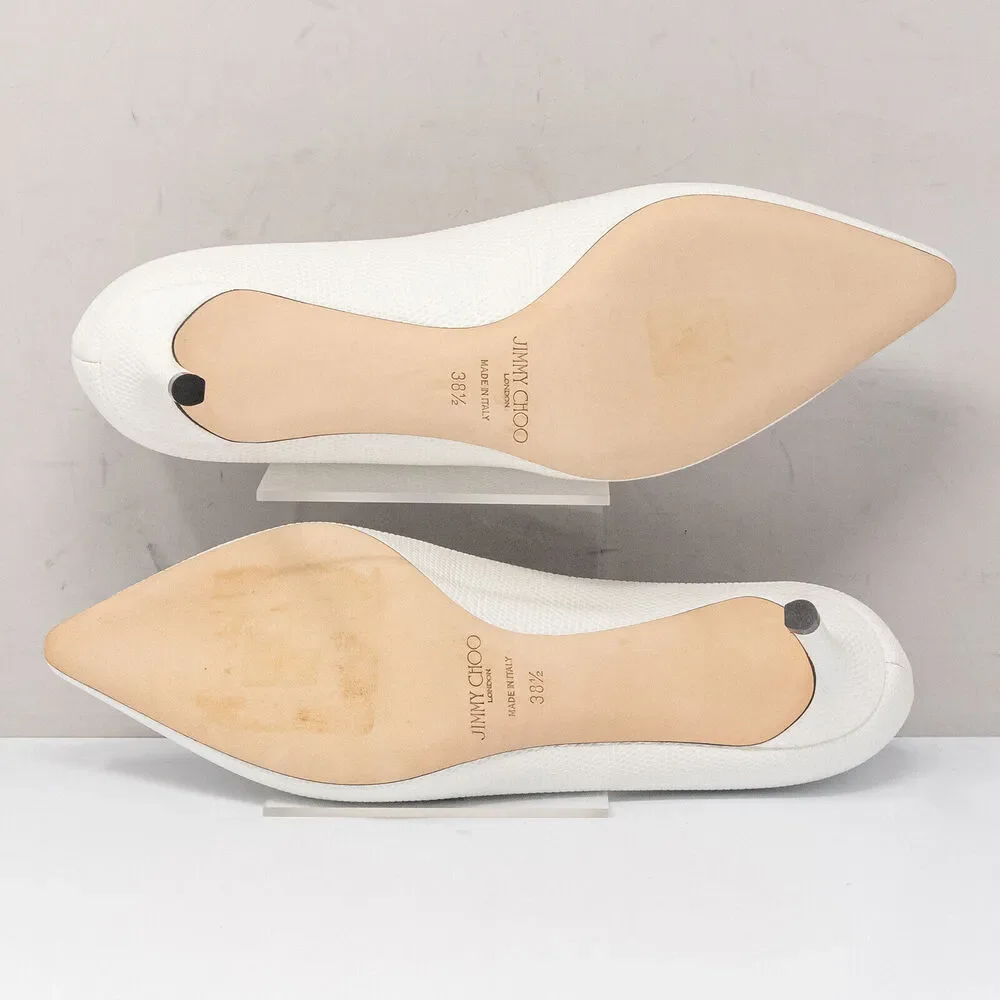 Jimmy Choo White Pointed Heels - Picture 4 of 10